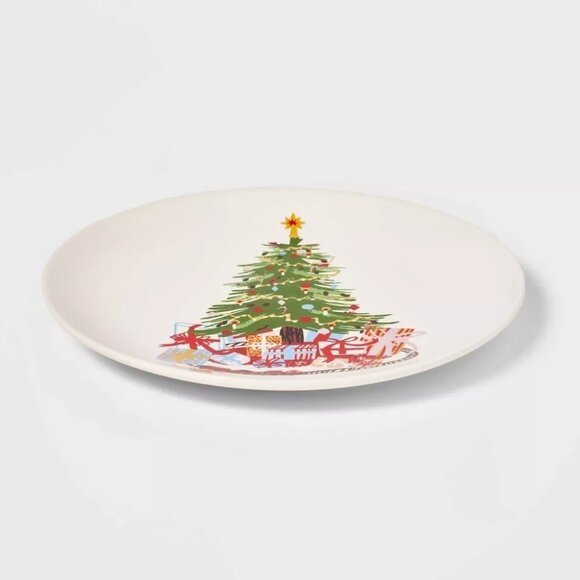 Threshold 7.5" Christmas Tree Stoneware Appetizer Single Plate - Picture 3 of 5